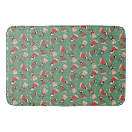 Merry Woofmas Pug Dogs Badmat