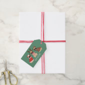 Merry Woofmas Pug Dogs Cadeaulabel (Met Touw)
