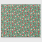 Merry Woofmas Pug Dogs Cadeaupapier (Vlak)