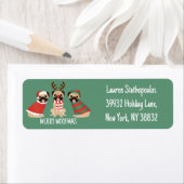 Merry Woofmas Pug Dogs Etiket (Insitu)