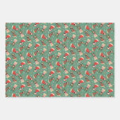 Merry Woofmas Pug Dogs Inpakpapier Vel (Voorkant 3)