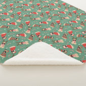 Merry Woofmas Pug Dogs Sherpa Deken (3/4)