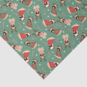Merry Woofmas Pug Dogs Tissuepapier (Detail)