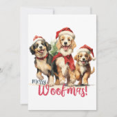  Merry Woofmas Puppy Design Schattige Huisdier Hon Feestdagenkaart (Voorkant)