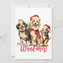  Merry Woofmas Puppy Design Schattige Huisdier Hon