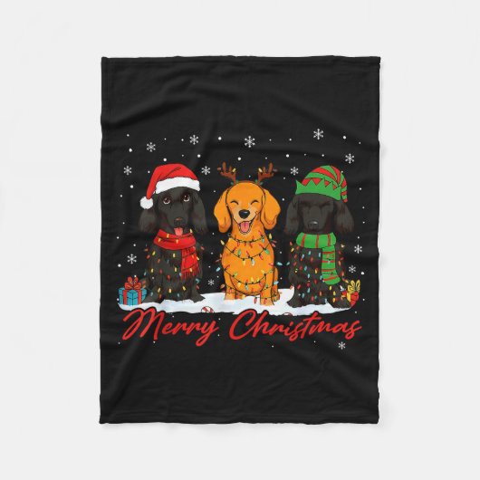 Merry Woofmas Santa Reindeer Elf Dachshund Christm Fleece Deken (Voorkant)