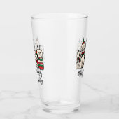 Merry Woofmas Schattige Dogs Christmas Custom Name Glas (Rechts)
