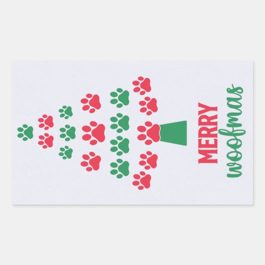 Merry Woofmas Stickers (Voorkant)