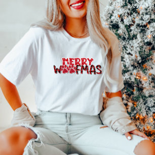 Merry Woofmas T-shirt voor dames