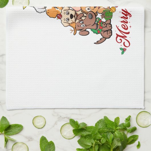 Merry Woofmas Theedoek (Gevouwen)
