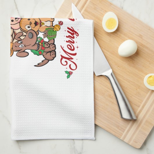 Merry Woofmas Theedoek (Quarter Fold)