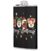 Merry Woofmas Typografie Fles Heupfles (Links)