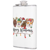 Merry Woofmas Typografie Fles Heupfles (Links)