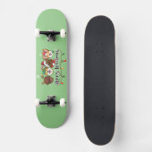 Merry Woofmas Typografie Skateboard (Voorkant)