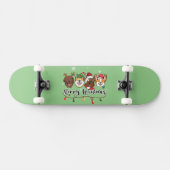 Merry Woofmas Typografie Skateboard (Horizontaal)