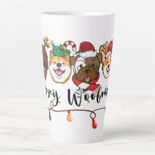 Merry Woofmas Typography Coffee Mok