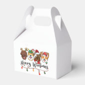 Merry Woofmas Typography Favor Box Bedankdoosjes (Voorkant Zijde)