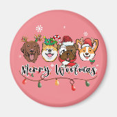 Merry Woofmas Typography Magnet (Voorkant)