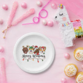 Merry Woofmas Typography Paper Bord (Feest)