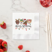 Merry Woofmas Typography Paper Napkin Servet (Insitu)