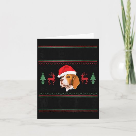 Merry Woofmas Ugly Christmas Beagle Xmas Party  Kaart (Voorkant)