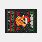 Merry Woofmas Ugly Christmas Jumper Xmas Dog Lover Fleece Deken (Voorkant (Horizontaal))