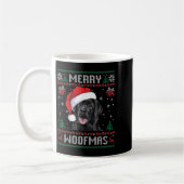 Merry Woofmas Ugly Sweater Black Lab Labrador Chri Koffiemok (Links)