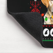 Merry Woofmas Yellow Labrador Christmas Ugly Sweat Muismat (Hoek)