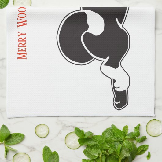 Merry Woowoo Kerstkeukenhanddoeken Theedoek (Gevouwen)