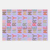 MERRY Words funky Wrapping Paper (Voorkant)