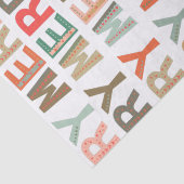 MERRY Words funky Wrapping Tissue Paper Tissuepapier (Detail)