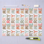 MERRY Words funky Wrapping Tissue Paper Tissuepapier (Craft)