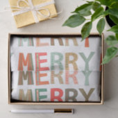 MERRY Words funky Wrapping Tissue Paper Tissuepapier (Geschenk)