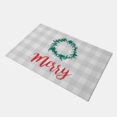 Merry Wreath Painting Pattern Grey Doormat Deurmat (Schuin)