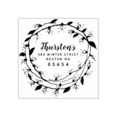 Merry Wreath | Retouradres Rubberstempel (Afrduk)