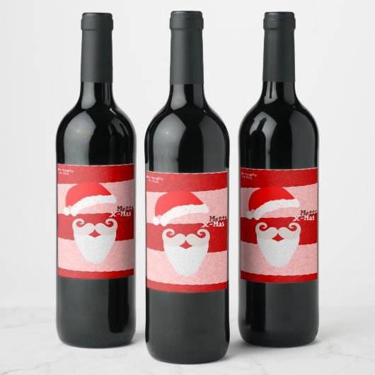 Merry X-mas - 100% Wijn Etiket (Flessen)