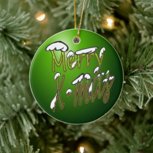 Merry X-Mas Green Ornament (Boom)