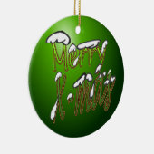 Merry X-Mas Green Ornament (Rechts)