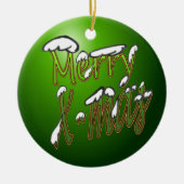 Merry X-Mas Green Ornament (Voorkant)
