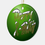 Merry X-Mas Green Ornament (Links)