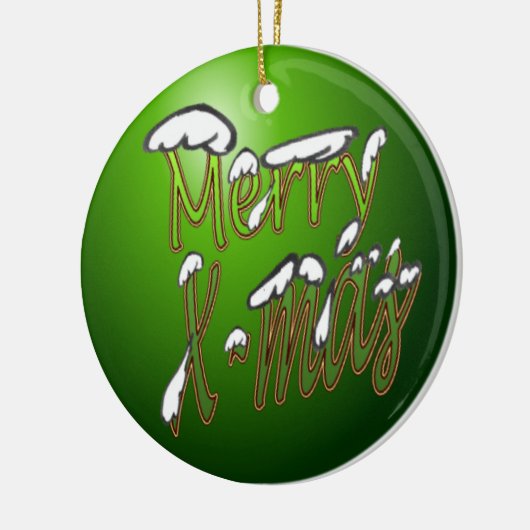 Merry X-Mas Green Ornament (Links)