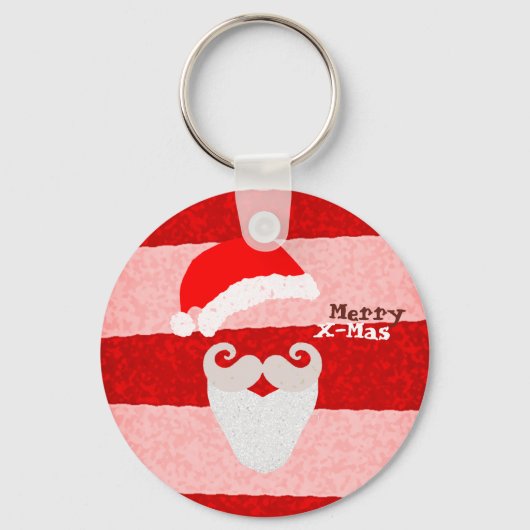 Merry X-Mas Santa Hat Sleutelhanger (Voorkant)