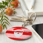 Merry X-Mas Santa Hat Sleutelhanger (Zijkant)