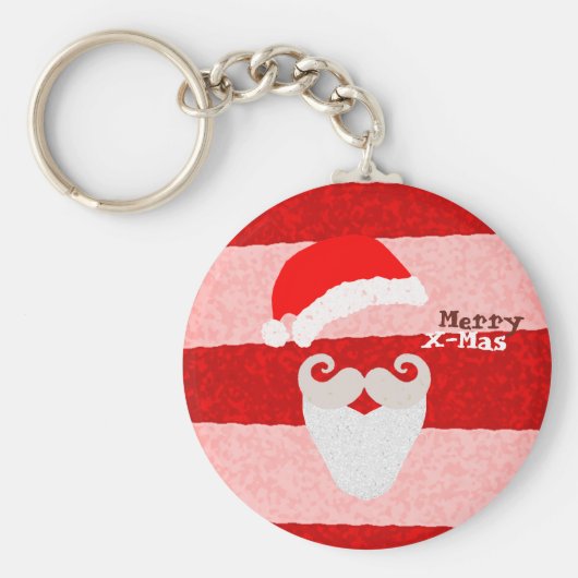 Merry X-Mas Santa Hat Sleutelhanger (Voorkant)