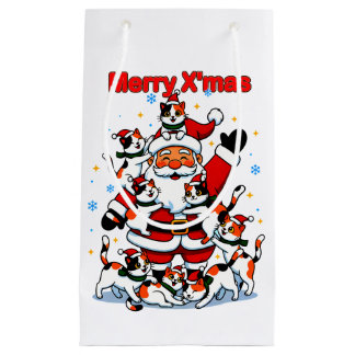 “Merry X’mas” Whimsical Holiday Chaos Design Klein Cadeauzakje