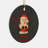 MERRY XMAS 2025 CANDY CANE SANTA KERAMISCH ORNAMENT (Rechts)