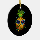 Merry Xmas anananas kerstboomverlichting Keramisch Ornament (Rechts)