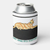 Merry Xmas and Cat van Edward Penfield. Blikjeskoeler (Blikje Achterkant)