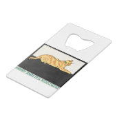 Merry Xmas and Cat van Edward Penfield. Creditkaart Flessenopener (Achterkant Gekanteld)