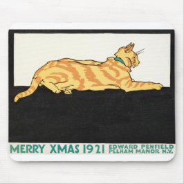 Merry Xmas and Cat van Edward Penfield. Muismat